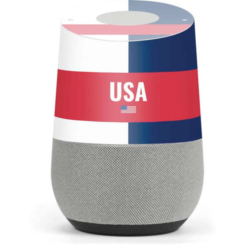USA Flag Color Block Google Home Skin